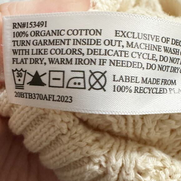 Hope & Henry Organic Cotton Shawl Cable Knit Sweater Boy's Size Medium NEW - Picture 8 of 11